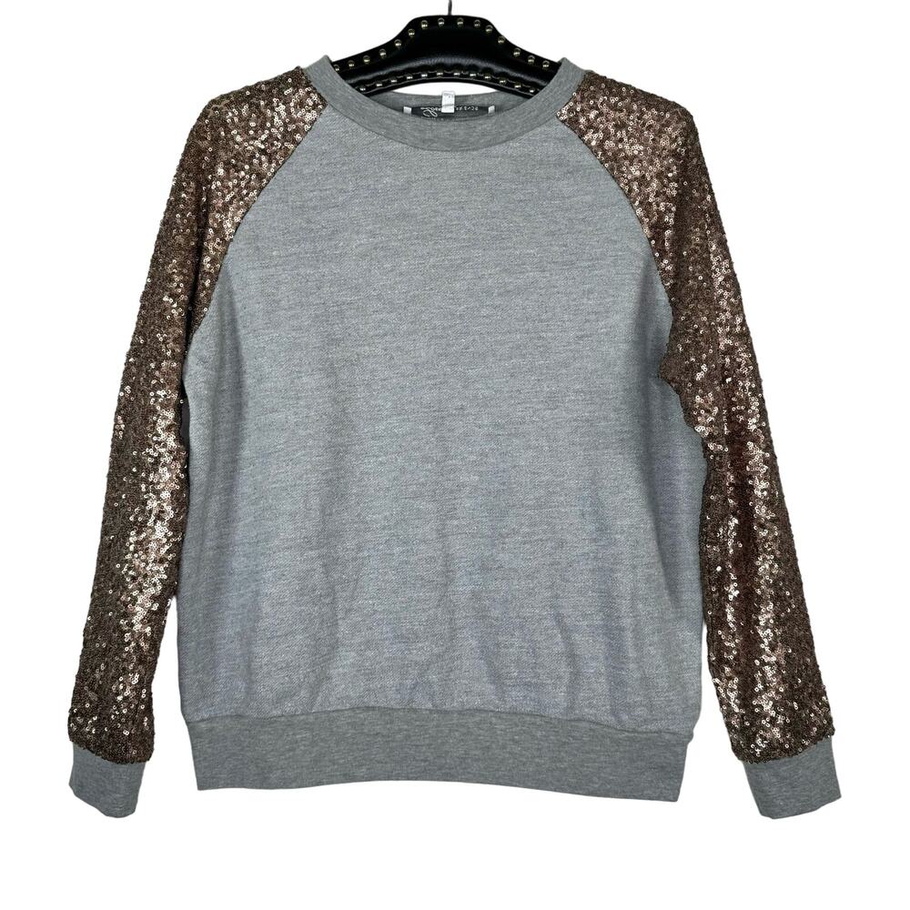 Lovers + Friends Long Sleeve Knit Sequin Top Small